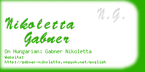 nikoletta gabner business card